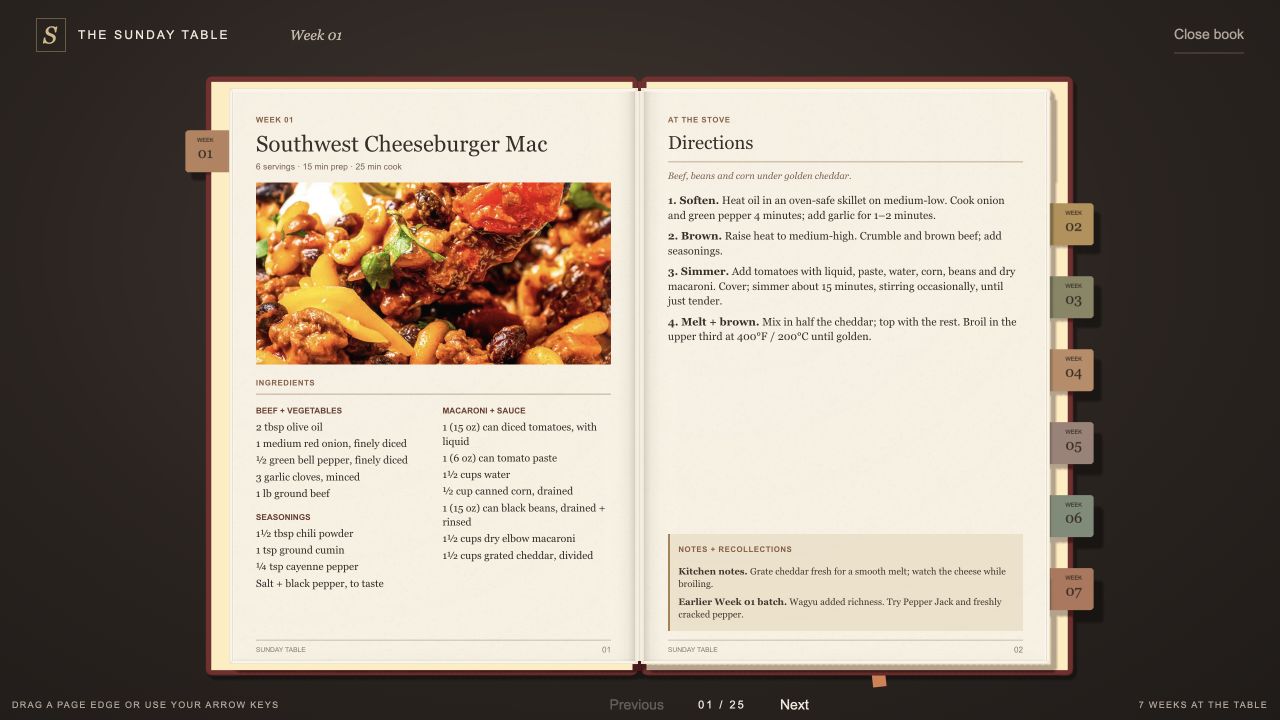 Cooking Companion open recipe book with photo and cooking method